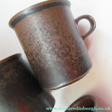 Load image into Gallery viewer, Set of Six Ruska Smaller Coffee Cups and Saucers 1960s Ulla Procope. Made in Finland
