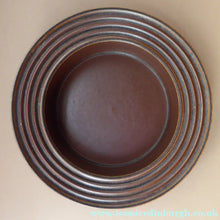 Load image into Gallery viewer, ARABIA POTTERY, Finland. 1960s Rustic RUSKA Fruit Bowl. Designed by Ulla Procope. Larger Size. Diameter 10 1/4 inches
