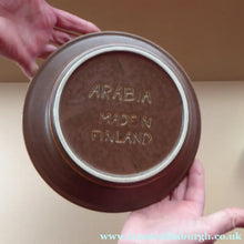 Load image into Gallery viewer, ARABIA POTTERY, Finland. 1960s Rustic RUSKA Fruit Bowl. Designed by Ulla Procope. Larger Size. Diameter 10 1/4 inches
