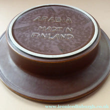 Load image into Gallery viewer, ARABIA POTTERY, Finland. 1960s Rustic RUSKA Fruit Bowl. Designed by Ulla Procope. Larger Size. Diameter 10 1/4 inches
