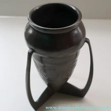 Load image into Gallery viewer, ARCHIBALD KNOX. Antique Tudric (0226) Pewter Bomb Vase with Embossed Decoration; c 1910
