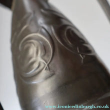 Load image into Gallery viewer, ARCHIBALD KNOX. Antique Tudric (0226) Pewter Bomb Vase with Embossed Decoration; c 1910
