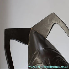 Load image into Gallery viewer, ARCHIBALD KNOX. Antique Tudric (0226) Pewter Bomb Vase with Embossed Decoration; c 1910
