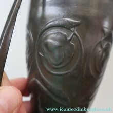 Load image into Gallery viewer, ARCHIBALD KNOX. Antique Tudric (0226) Pewter Bomb Vase with Embossed Decoration; c 1910
