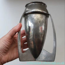 Load image into Gallery viewer, ARCHIBALD KNOX. Antique (0226) Plain Pewter Bomb Vase; c 1910
