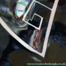 Load image into Gallery viewer, ARRAN INTEREST. Very Large Abstract Enamel Copper Dish by Ann Robin Banks (1931 - 2007). 15 1/2 inches
