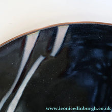 Load image into Gallery viewer, ARRAN INTEREST. Very Large Abstract Enamel Copper Dish by Ann Robin Banks (1931 - 2007). 15 1/2 inches
