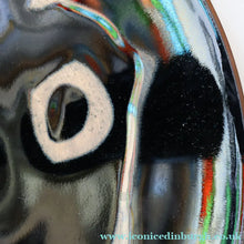 Load image into Gallery viewer, ARRAN INTEREST. Very Large Abstract Enamel Copper Dish by Ann Robin Banks (1931 - 2007). 15 1/2 inches

