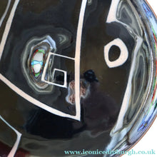Load image into Gallery viewer, ARRAN INTEREST. Very Large Abstract Enamel Copper Dish by Ann Robin Banks (1931 - 2007). 15 1/2 inches
