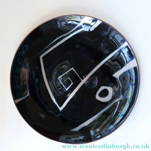 Load image into Gallery viewer, ARRAN INTEREST. Very Large Abstract Enamel Copper Dish by Ann Robin Banks (1931 - 2007). 15 1/2 inches

