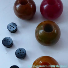 Load image into Gallery viewer, Set of Four Art Decl Bakelite Pepper Pots. Original Box 1930s
