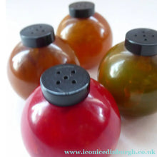 Load image into Gallery viewer, Set of Four Art Decl Bakelite Pepper Pots. Original Box 1930s

