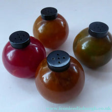 Load image into Gallery viewer, Set of Four Art Decl Bakelite Pepper Pots. Original Box 1930s
