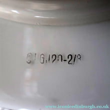 Load image into Gallery viewer, ART DECO 1940s GERMAN Siemens White Opaque Glass Pendant shade. Original chrome fittings
