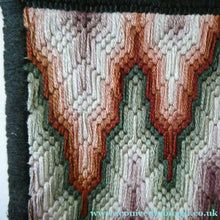 Load image into Gallery viewer, 1930s Geometric Tapestry Bag with Zig Zag Emroidered Design
