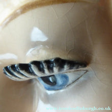 Load image into Gallery viewer, ART DECO Goebel Wall Mask. 1930s Lady with Checked Headscarf and Modelled Long Eyelashes 

