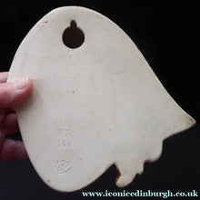 Load image into Gallery viewer, ART DECO Goebel Wall Mask. 1930s Lady with Checked Headscarf and Modelled Long Eyelashes 
