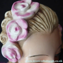 Load image into Gallery viewer, Goebel Wall Mask Miniature Size Lady with Pink Flowers in her Hair
