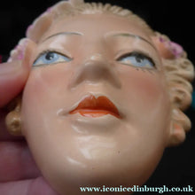 Load image into Gallery viewer, Goebel Wall Mask Miniature Size Lady with Pink Flowers in her Hair

