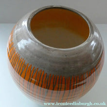 Load image into Gallery viewer, LARGE Shelley Harmony "Dripware" Vase. Orange and Cream Hues with Lots of Streaks: 8 1/2 inches
