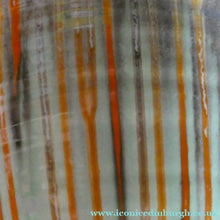 Load image into Gallery viewer, LARGE Shelley Harmony "Dripware" Vase. Orange and Cream Hues with Lots of Streaks: 8 1/2 inches
