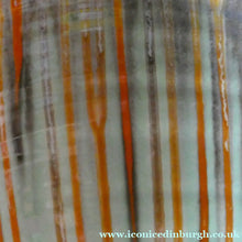 Load image into Gallery viewer, LARGE Shelley Harmony "Dripware" Vase. Orange and Cream Hues with Lots of Streaks: 8 1/2 inches
