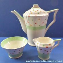Load image into Gallery viewer, ART DECO Tams Ware Pottery Rainbow Polka Dots Complete Coffee Set. Extremely Rare
