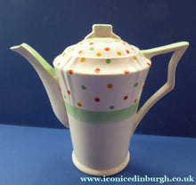 Load image into Gallery viewer, ART DECO Tams Ware Pottery Rainbow Polka Dots Complete Coffee Set. Extremely Rare
