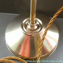 Load image into Gallery viewer, ART NOUVEAU Brass Table Lamp. Genuine Antique Desk Lamp with Moveable Swan Neck Arm. VASELINE SHADE

