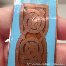 Load image into Gallery viewer, Vintage Scottish Jewellery John Leman Copper and Enamel Pendant
