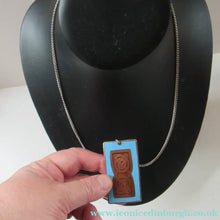 Load image into Gallery viewer, Vintage Scottish Jewellery John Leman Copper and Enamel Pendant

