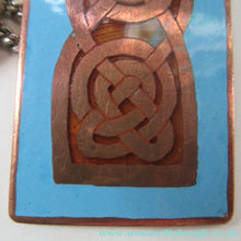 Load image into Gallery viewer, Vintage Scottish Jewellery John Leman Copper and Enamel Pendant
