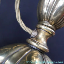 Load image into Gallery viewer, ART NOUVEAU Early 20th Century Brass Table Lamp with White Glass Shade. REWIRED

