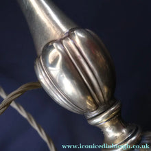 Load image into Gallery viewer, ART NOUVEAU Early 20th Century Brass Table Lamp with White Glass Shade. REWIRED

