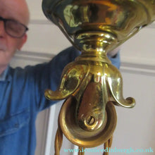 Load image into Gallery viewer, Art Nouveau Single Rise and Fall Light Fitting Vaseline Shade
