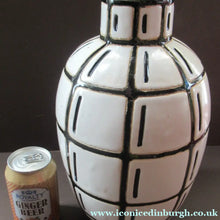 Load image into Gallery viewer, Vintage Mid Century Art Pottery Studio Pottery Large Black and White Vase
