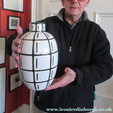 Load image into Gallery viewer, Vintage Mid Century Art Pottery Studio Pottery Large Black and White Vase
