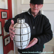 Load image into Gallery viewer, Vintage Mid Century Art Pottery Studio Pottery Large Black and White Vase
