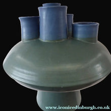 Load image into Gallery viewer, Brutalist Art Pottery Sculptural Flying Saucer Vase
