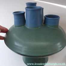Load image into Gallery viewer, Brutalist Art Pottery Sculptural Flying Saucer Vase
