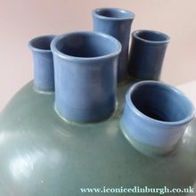 Load image into Gallery viewer, Brutalist Art Pottery Sculptural Flying Saucer Vase
