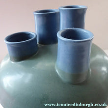 Load image into Gallery viewer, Brutalist Art Pottery Sculptural Flying Saucer Vase
