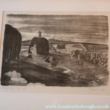 Load image into Gallery viewer, 1930s Original Lithograph by Arthur Robert Laird (1881 - 1958) Entitled "Stacking Kelp, Arran). FRAMED
