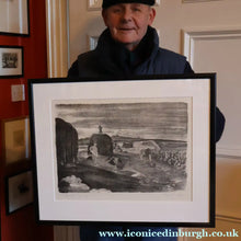 Load image into Gallery viewer, 1930s Original Lithograph by Arthur Robert Laird (1881 - 1958) Entitled "Stacking Kelp, Arran). FRAMED

