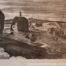 Load image into Gallery viewer, 1930s Original Lithograph by Arthur Robert Laird (1881 - 1958) Entitled "Stacking Kelp, Arran). FRAMED
