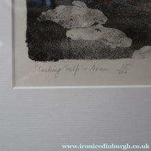 Load image into Gallery viewer, 1930s Original Lithograph by Arthur Robert Laird (1881 - 1958) Entitled "Stacking Kelp, Arran). FRAMED
