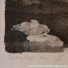 Load image into Gallery viewer, 1930s Original Lithograph by Arthur Robert Laird (1881 - 1958) Entitled "Stacking Kelp, Arran). FRAMED

