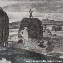 Load image into Gallery viewer, 1930s Original Lithograph by Arthur Robert Laird (1881 - 1958) Entitled "Stacking Kelp, Arran). FRAMED

