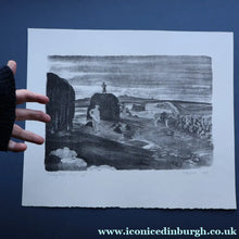 Load image into Gallery viewer, 1930s Original Lithograph by Arthur Robert Laird (1881 - 1958) Entitled "Stacking Kelp, Arran"). FRAMED
