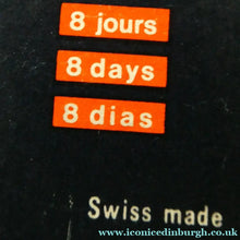 Load image into Gallery viewer, AS NEW: Vintage Early 1960s Black Leather ORIS Swiss Made Travelling Alarm Clock (original box)
